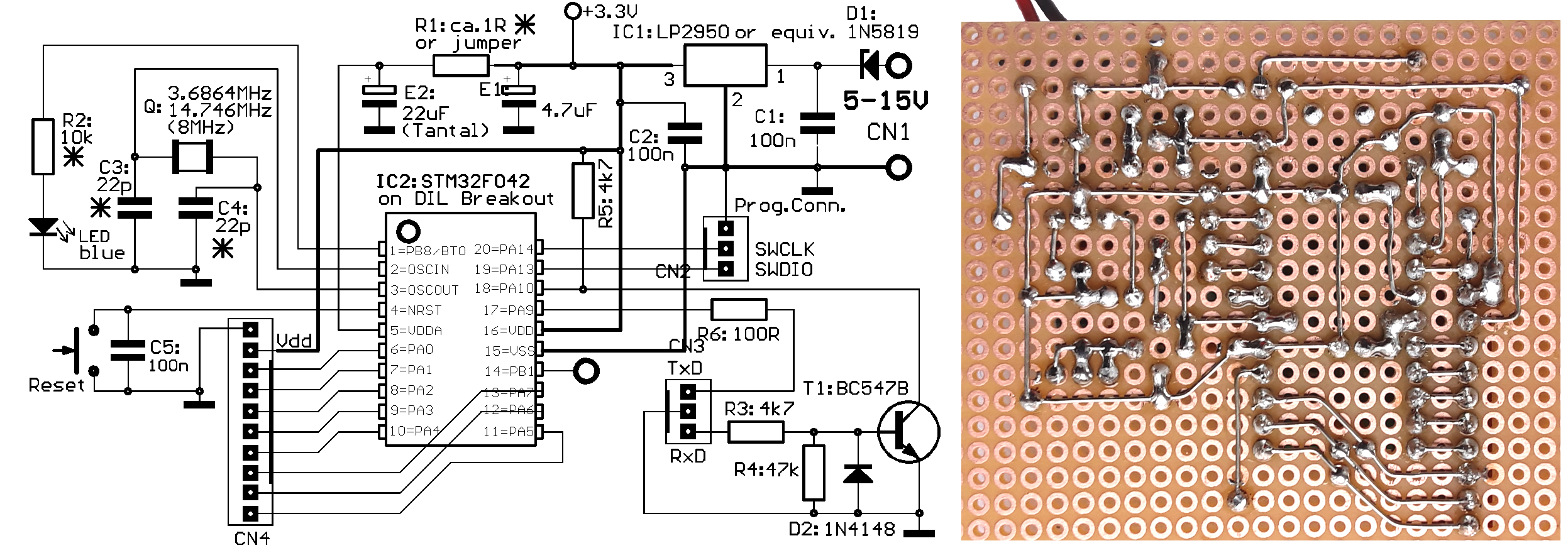 F042 TSSOP20 PCB layout