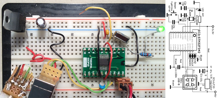 F042 Breadboard minimal