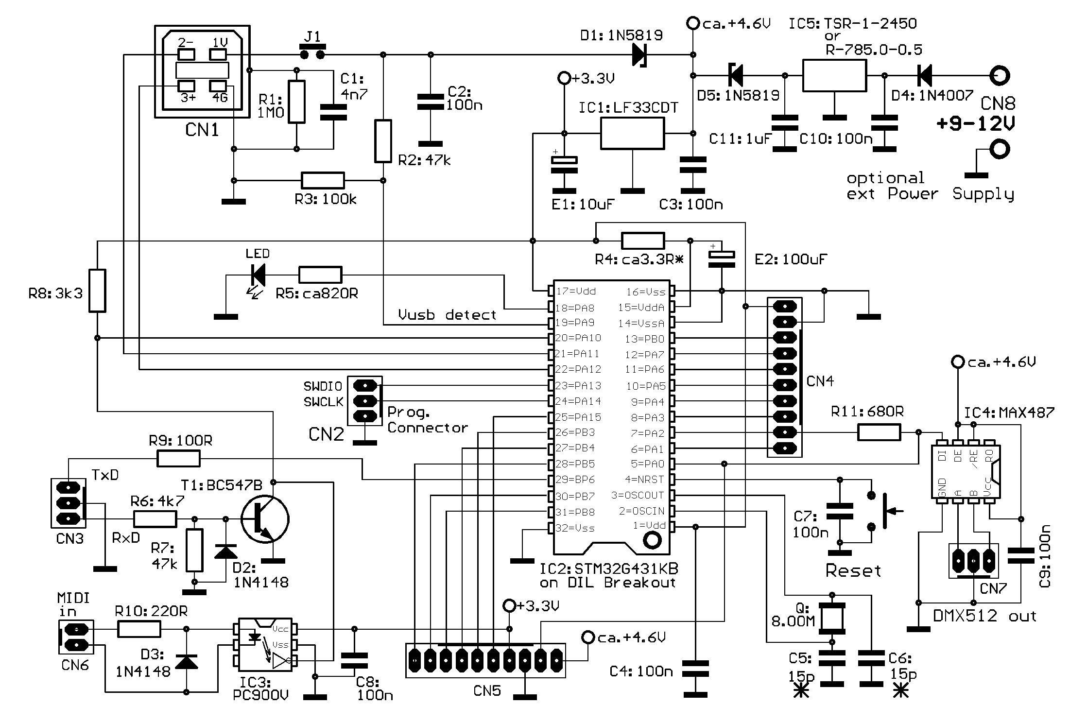 G431 LQFP32 Schematic