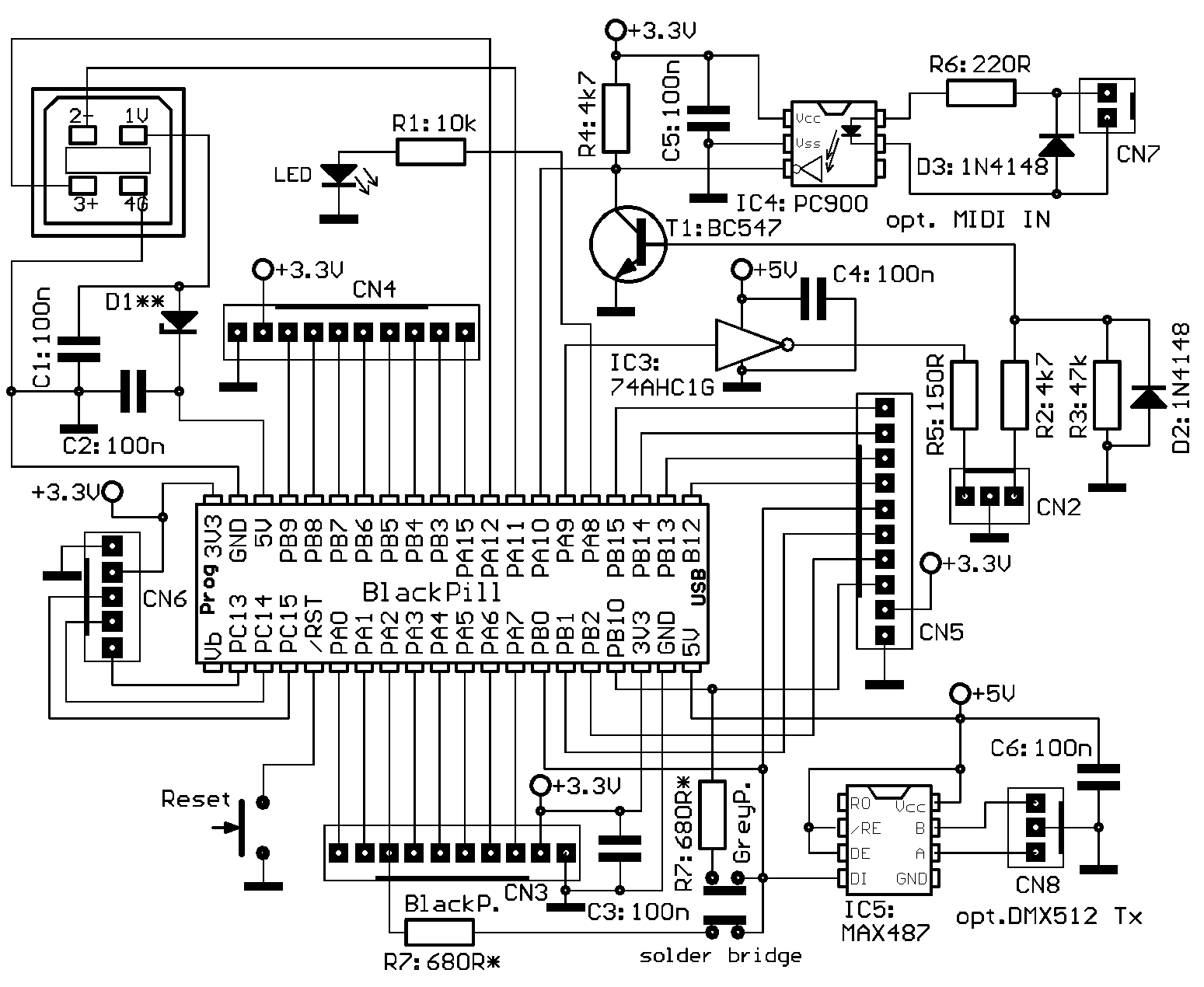 <<Black/Grey Pill support PCB Schematic